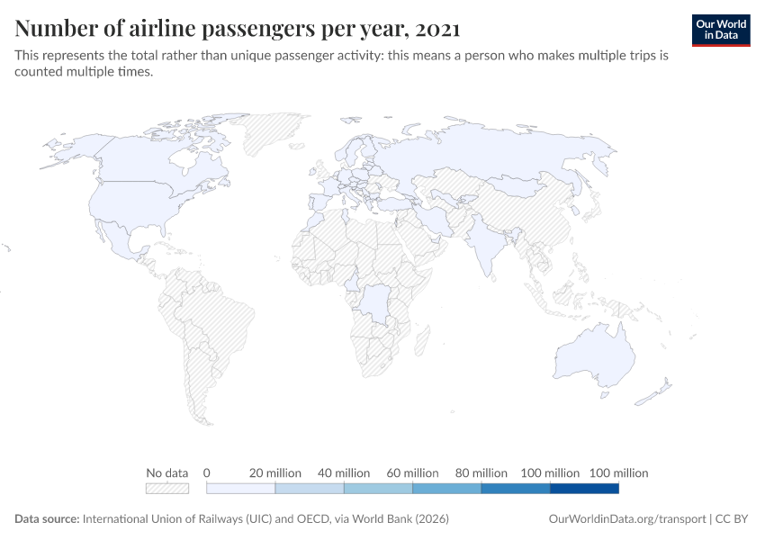 A thumbnail of the "Number of airline passengers per year" chart