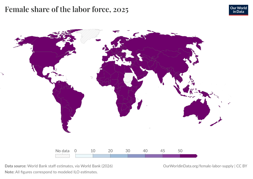 A thumbnail of the "Female share of the labor force" chart